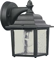 Aluminum Box Lanterns One Light Wall Mount in Black by Quorum International