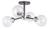 Orbit 4-Light Semi-Flush Mount in Satin Nickel and Oil Rubbed Bronze