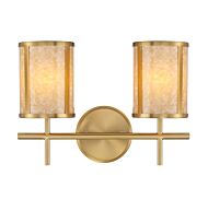 Camden Two Light Bathroom Vanity in Warm Brass by Savoy House