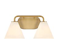 Blair Two Light Bathroom Vanity in Warm Brass by Savoy House