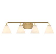 Blair Four Light Bathroom Vanity in Warm Brass by Savoy House