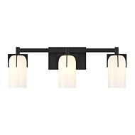 Caldwell 3-Light Bathroom Vanity Light in Matte Black