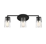 Savoy House Sacremento 3 Light Bathroom Vanity Light in Black