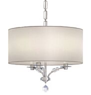 Crystorama Mirage 3 Light 19 Inch Modern Chandelier in Polished Nickel