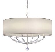 Crystorama Mirage 6 Light 23 Inch Modern Chandelier in Polished Nickel