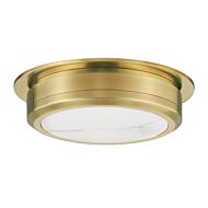 Greenport LED Flush Mount in Aged Brass by Hudson Valley