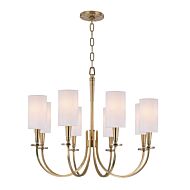 Hudson Valley Mason 8 Light Chandelier in Aged Brass