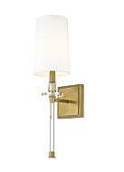 Z Lite Sophia 1 Light Wall Sconce In Rubbed Brass