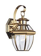 Sea Gull Lancaster 12 Inch Outdoor Wall Light in Polished Brass