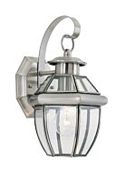 Sea Gull Lancaster 12 Inch Outdoor Wall Light in Antique Brushed Nickel