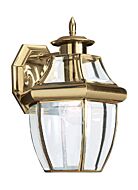 Sea Gull Lancaster 12 Inch Outdoor Wall Light in Polished Brass