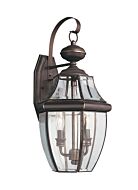 Sea Gull Lancaster 2 Light 21 Inch Outdoor Wall Light in Antique Bronze