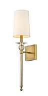 Z-Lite Ava 1-Light Wall Sconce In Rubbed Brass