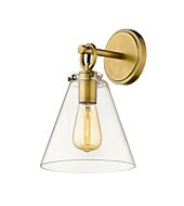 Z-Lite Harper 1-Light Wall Sconce In Rubbed Brass