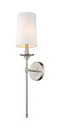 Z-Lite Emily 1-Light Wall Sconce In Brushed Nickel