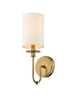 Z-Lite Ella 1-Light Wall Sconce In Rubbed Brass