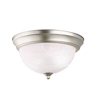 No Family Two Light Flush Mount in Brushed Nickel by Kichler