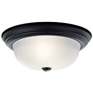 No Family Two Light Flush Mount in Black by Kichler