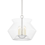 Edmonton Five Light Lantern in Polished Nickel by Hudson Valley