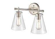 Aliza 2-Light Vanity in Brushed Nickel