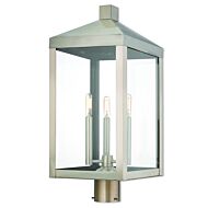 Nyack 3-Light Post-Top Lanterm in Brushed Nickel