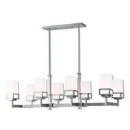 Harding 8-Light Linear Chandelier in Brushed Nickel