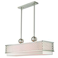 Arabesque 6-Light Linear Chandelier in Brushed Nickel