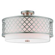 Arabesque 3-Light Ceiling Mount in Brushed Nickel