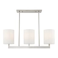 Hayworth 3-Light Linear Chandelier in Brushed Nickel