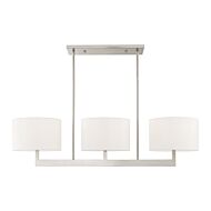 Hayworth 3-Light Linear Chandelier in Brushed Nickel