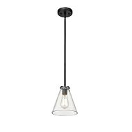 Aliza One Light Mini Pendant in Matte Black by Millennium