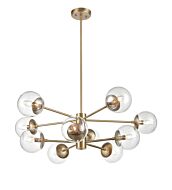 Millennium 10 Light Chandelier in Modern Gold