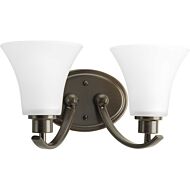 Joy 2-Light Bathroom Vanity Light Bracket in Antique Bronze