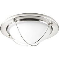 Portal LED 1-Light LED Flush Mount in Brushed Nickel