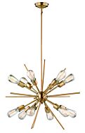 Estelle 12-Light Pendant in Natural Brass