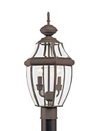 Lancaster 2-Light Outdoor Post Lantern in Antique Bronze