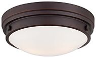 Minka Lavery 2 Light 13 Inch Ceiling Light in Lathan Bronze