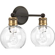 Hansford 2-Light Bathroom Vanity Light in Antique Bronze