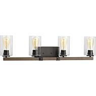 Barnes Mill 4-Light Bathroom Vanity Light in Antique Bronze