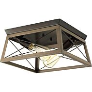 Briarwood 2-Light Flush Mount in Antique Bronze