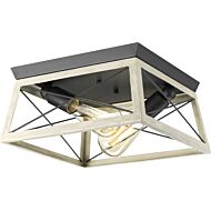 Briarwood 2-Light Flush Mount in Graphite