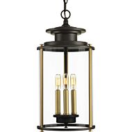 Squire 3-Light Hanging Lantern in Antique Bronze