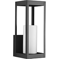 Patewood 1-Light Wall Lantern in Black