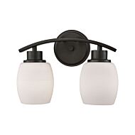 Casual Mission 2-Light Bathroom Vanity Light in Oil Rubbed Bronze