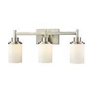 Belmar 3-Light Bathroom Vanity Light in Brushed Nickel