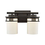 Ravendale 2-Light Bathroom Vanity Light in Oil Rubbed Bronze