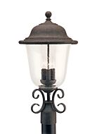 Trafalgar 3-Light Outdoor Post Lantern in Oxidized Bronze