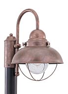 Sea Gull Sebring Outdoor Post Light in Weathered Copper