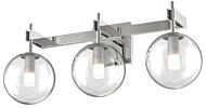 DVI Courcelette 3-Light Bathroom Vanity Light in Chrome