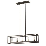 DVI Sambre 5-Light Linear Pendant in Multiple Finishes and Graphite